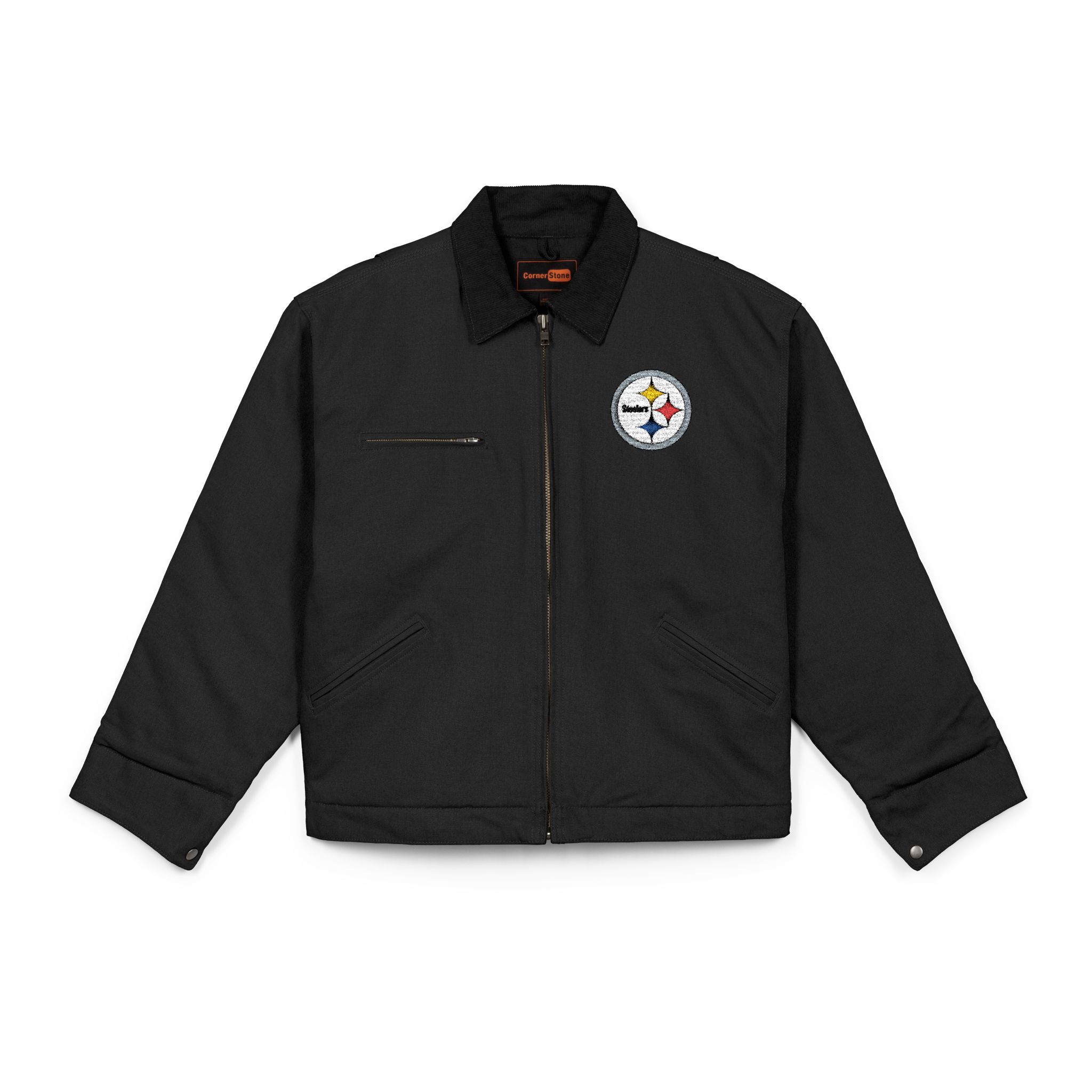 Pittsburgh Steelers CornerStone® Unisex Duck Cloth Work Jacket - Image 5