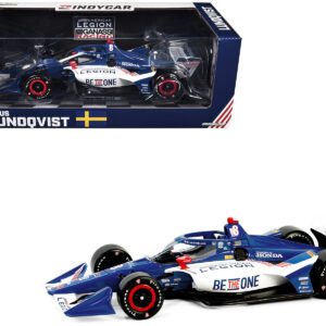 Dallara IndyCar #8 Linus Lundqvist The American Legion Chip Ganassi Racing (Road Course Configuration) NTT IndyCar Series (2024) 1/18 Diecast Model Car by Greenlight