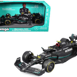 Mercedes-AMG F1 W14 E Performance #44 Lewis Hamilton Petronas Formula One F1 World Championship (2023) with Driver Figure Race Series 1/24 Diecast Model Car by Bburago