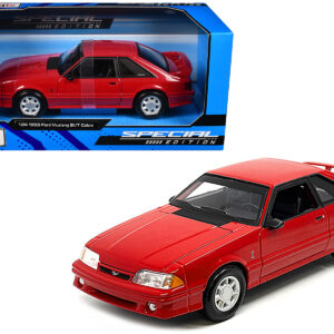 1993 Ford Mustang SVT Cobra Red Special Edition Series 1/24 Diecast Model Car by Maisto