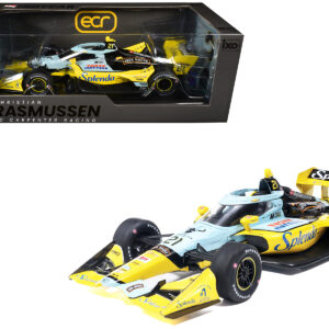 Dallara IndyCar #21 Christian Rasmussen Splenda Ed Carpenter Racing (Road Course Configuration) NTT IndyCar Series (2026) 1/18 Diecast Model Car by IXO Models