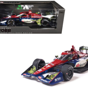 Dallara IndyCar #77 Sting Ray Robb Goodheart Animal Health Center Juncos Hollinger Racing (Road Course Configuration) NTT IndyCar Series (2026) 1/18 Diecast Model Car by IXO Models